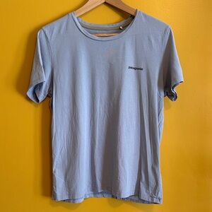 Patagonia Light Blue Short Sleeve Crew Tee